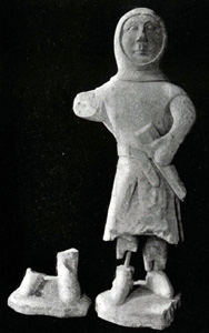 Figure of a knight found walled up in the church